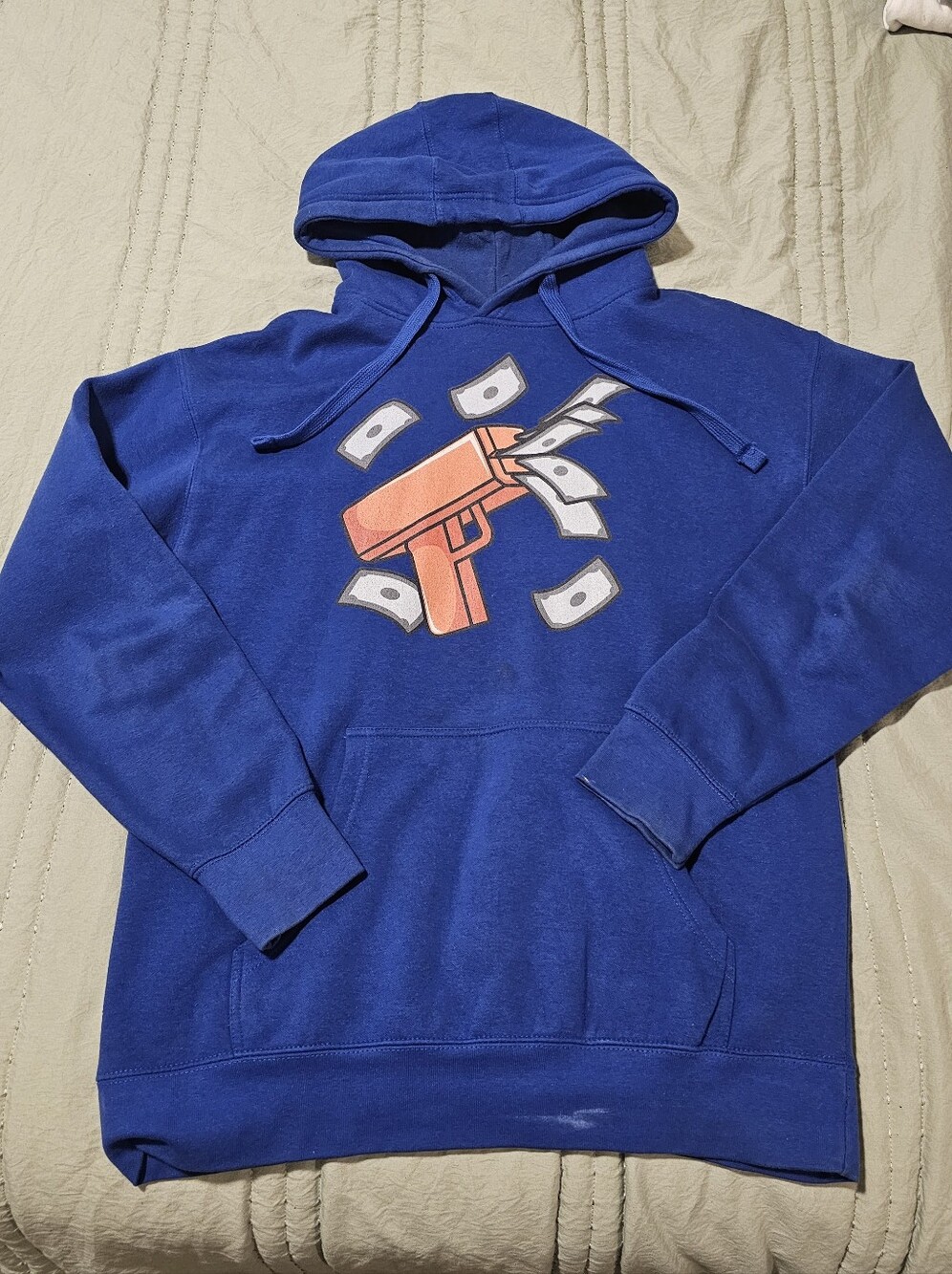 Men's Royal Blue "Money" Pullover Hoodie